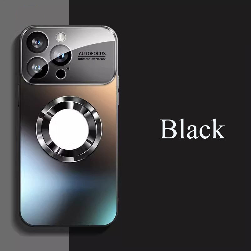 Glass Window Magnetic Wireless Charging Phone Case Full Camera Lens Protection Compatible with iPhone 11-16